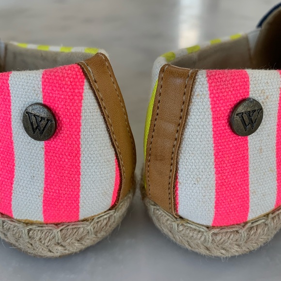 Walnut Melbourne Neon Striped Espadrilles. 6 - Picture 6 of 10